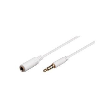 14.1542.53 - iSnatch Audio Jack Stereo Extension Cable 3.5mm 4PIN White 3m Cables Onetrade
